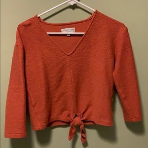 Madewell long sleeve knotted shirt